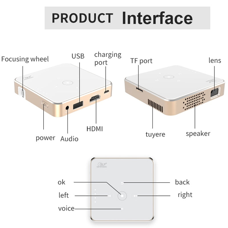 Portable Mini Projector Wired